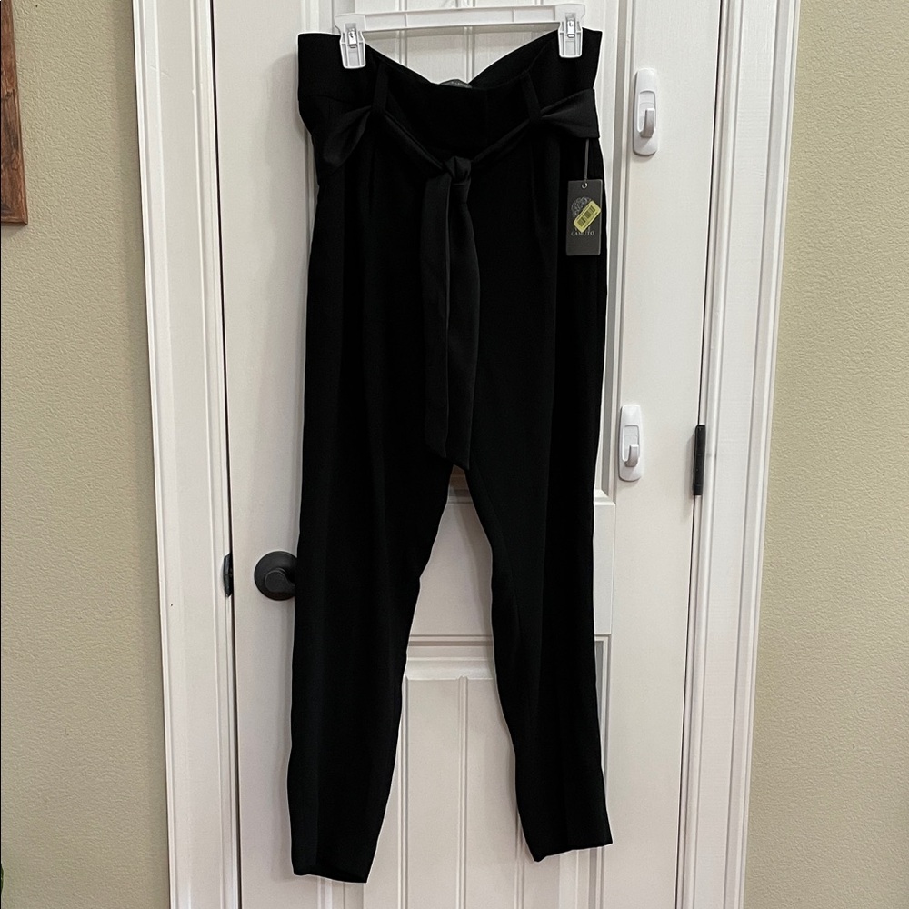 🖤VINCE CAMUTO Black Pants With Silky Tie Belt